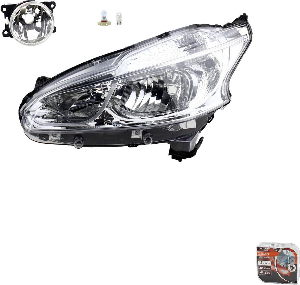 Scheinwerfer + Osram Night Breaker Laser passend für Peugeot 208 03/12-05/15Li 9802221880 9675450980 Johns