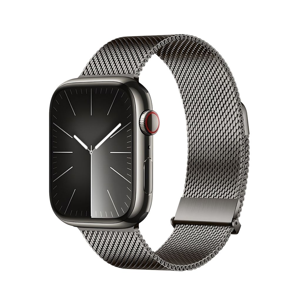 Für Apple Watch SE 2023 44mm DUX DUCIS Milanese Pro Series Edelstahl Armband Grau