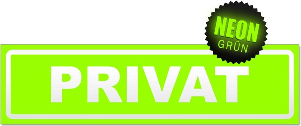 Privat invertiert Magnetschild Schild magnetisch