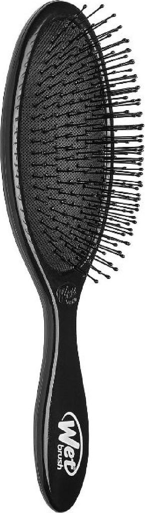 A black Wet Brush Original Detangler hairbrush is shown against a white background.