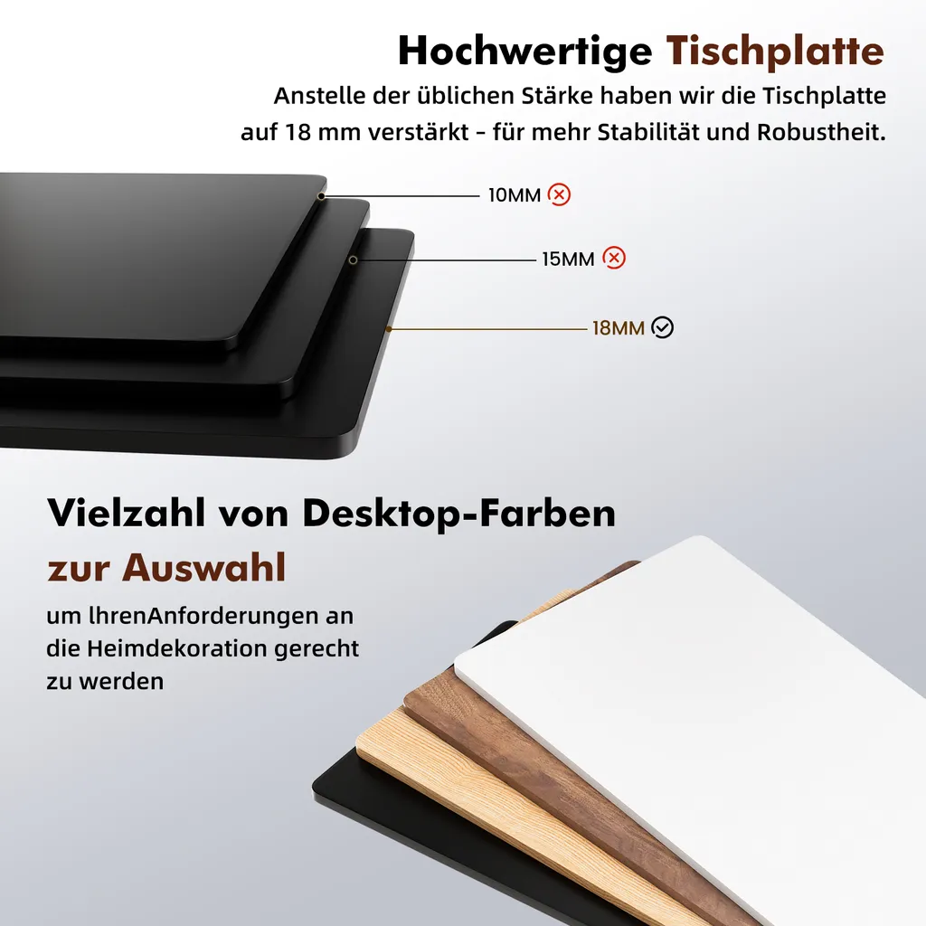 Bureau assis debout avec mémoire de hauteur et charge rapide USB-C