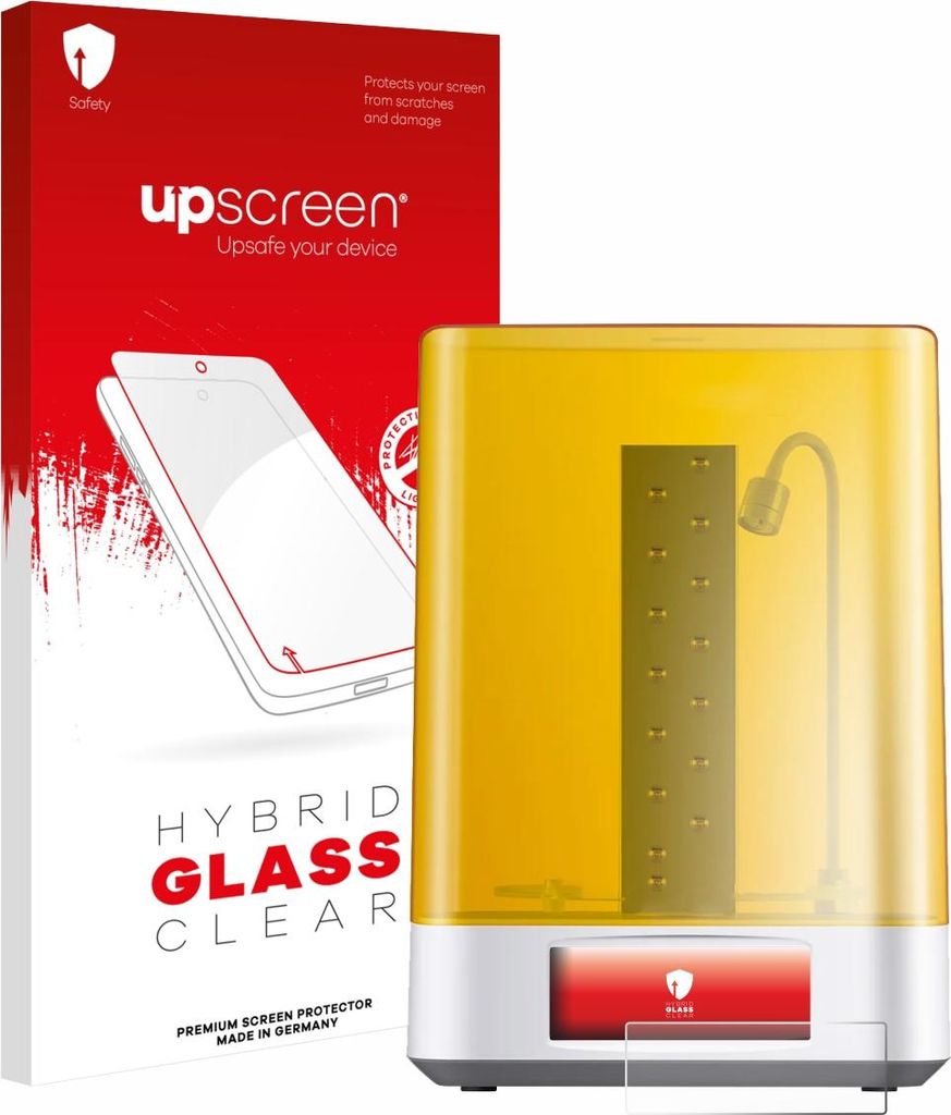 upscreen Schutzglas für Anycubic Wash & Cure 3 Plus Schutzfolie Panzer Folie Glas Display Schutz klar
