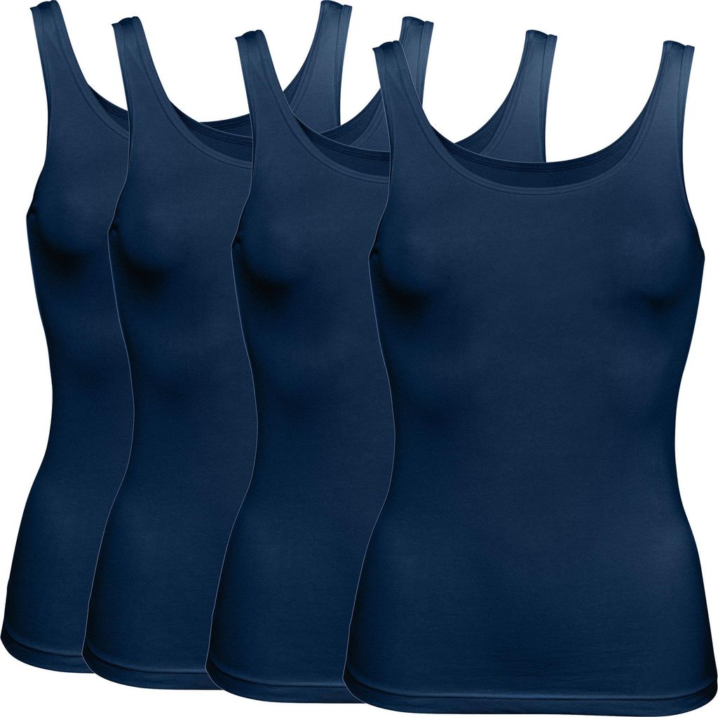 Erwin Müller Damen-Unterhemd 4er-Pack marine 40