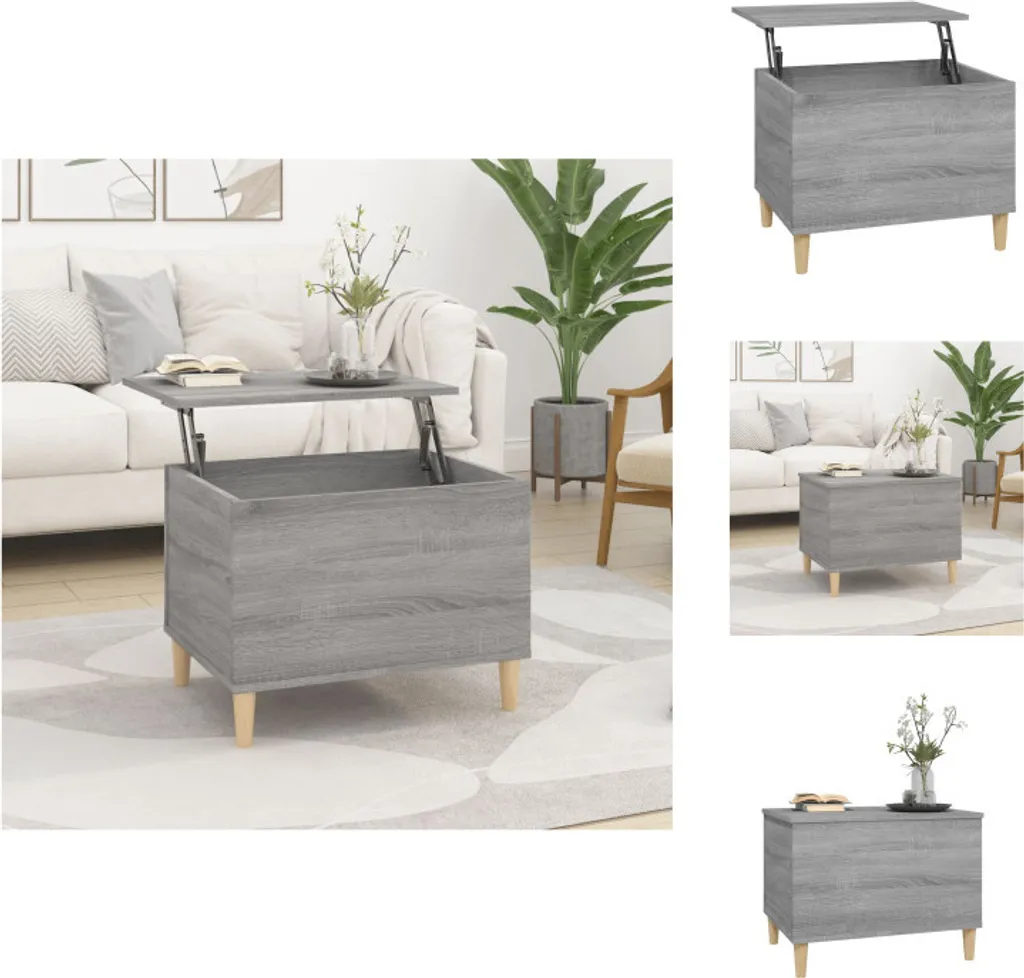 vidaXL Tavolino grigio Sonoma 60x44,5x45 cm in legno - Tavolini da caffè