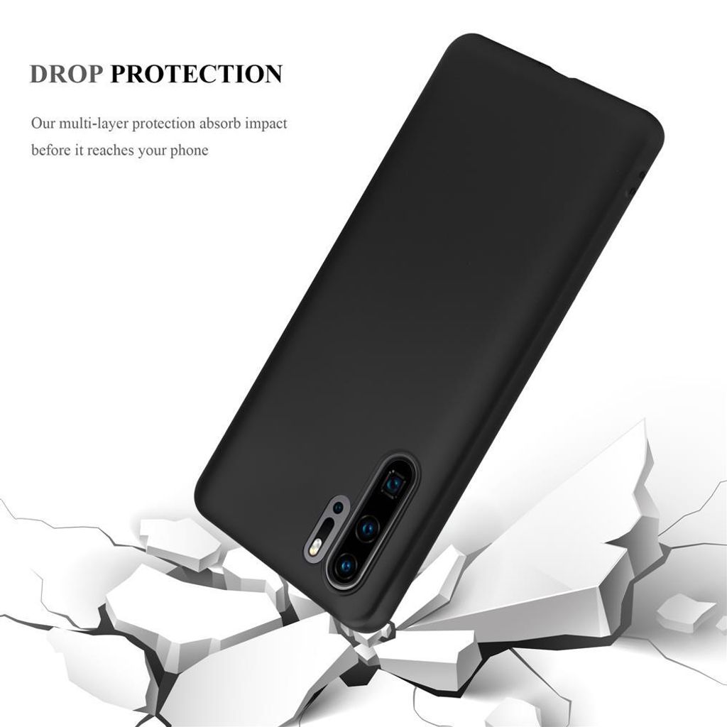 Cadorabo Schutzhülle für Huawei P30 PRO Hülle in Schwarz Handyhülle TPU Silikon Etui Cover Case