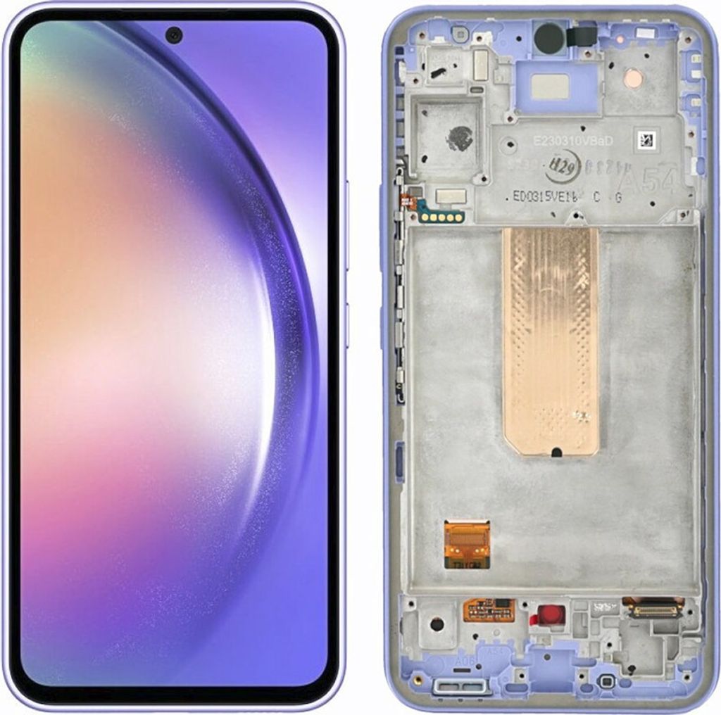 Original Super AMOLED Display Touchscreen Bildschirm Rahmen Violett für Samsung Galaxy A54 5G A546B