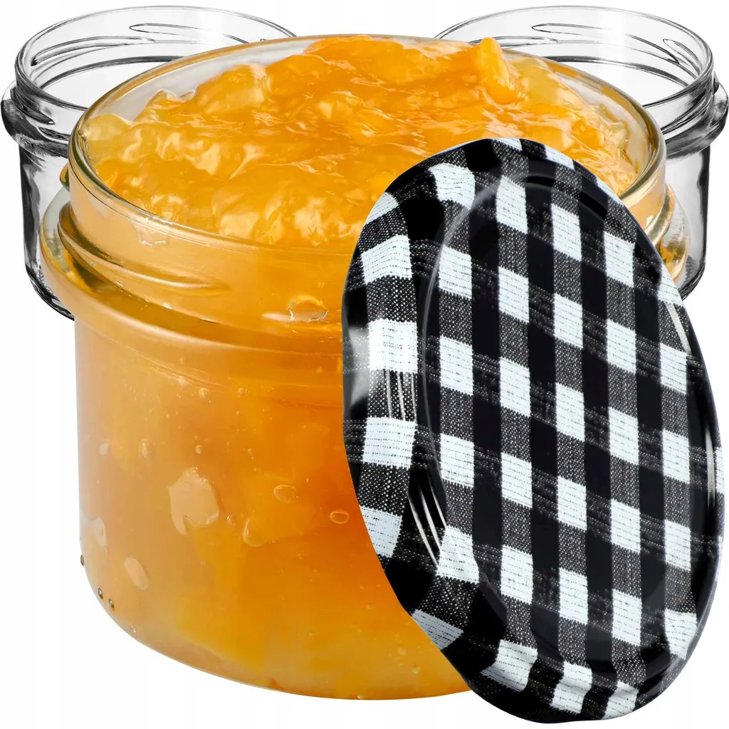 KADAX 20 Barattoli Vetro 235ml per Conserve e Marmellate - Tappo Scacchi