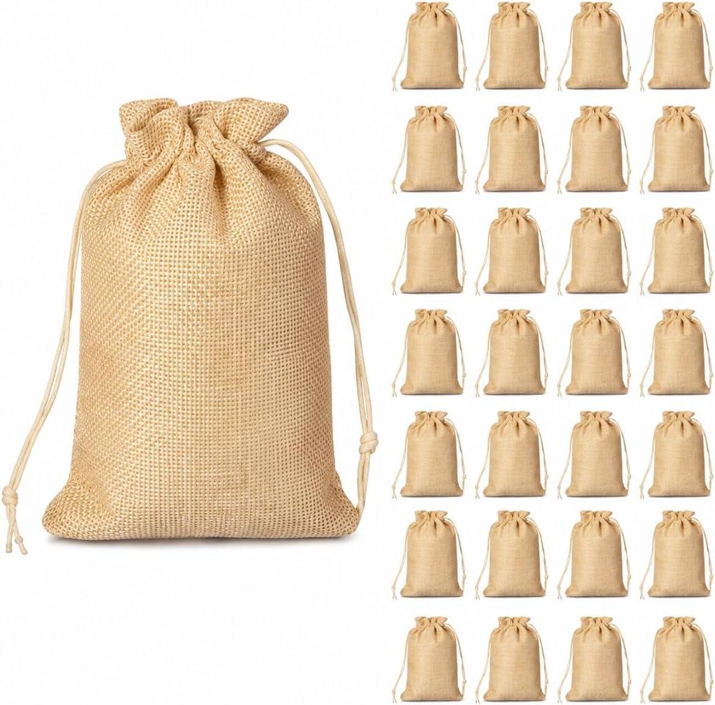 24 adventních pytlíků, které lze naplnit, přírodní béžové Obrázek produktu 