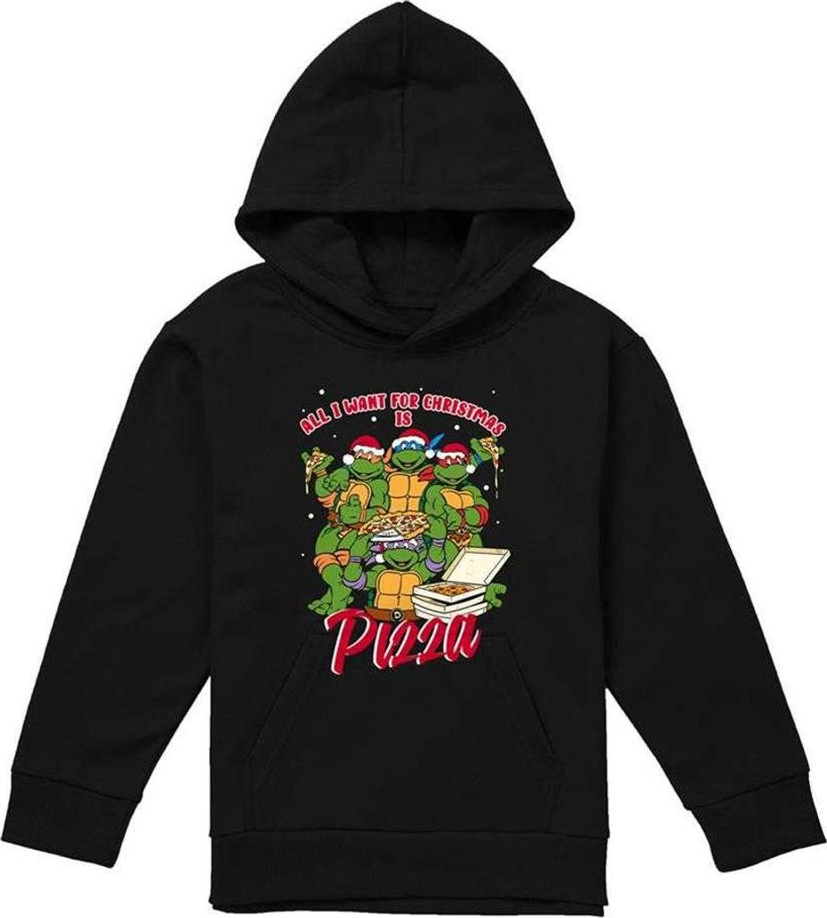 Teenage Mutant Ninja Turtles - Hoodie zum Überziehen für Kinder, weihnachtliches Design TV25523 (116) (Schwarz)