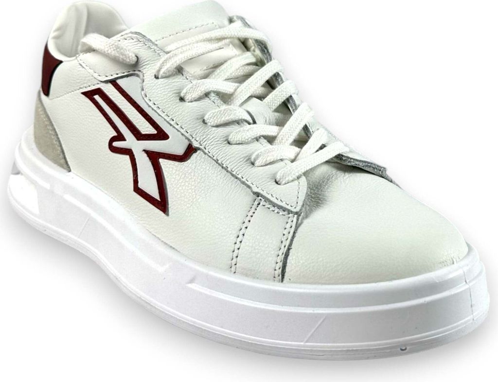 Niedrige Turnschuhe im modernen Stil mit Wildleder und burgunderroten Details U-Power Urban Venom - 41