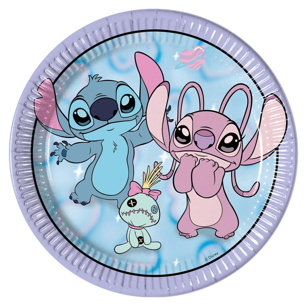 "Stitch & Angel" feestdecoratie, variant: 8 borden | Ø23cm, Productafbeelding 