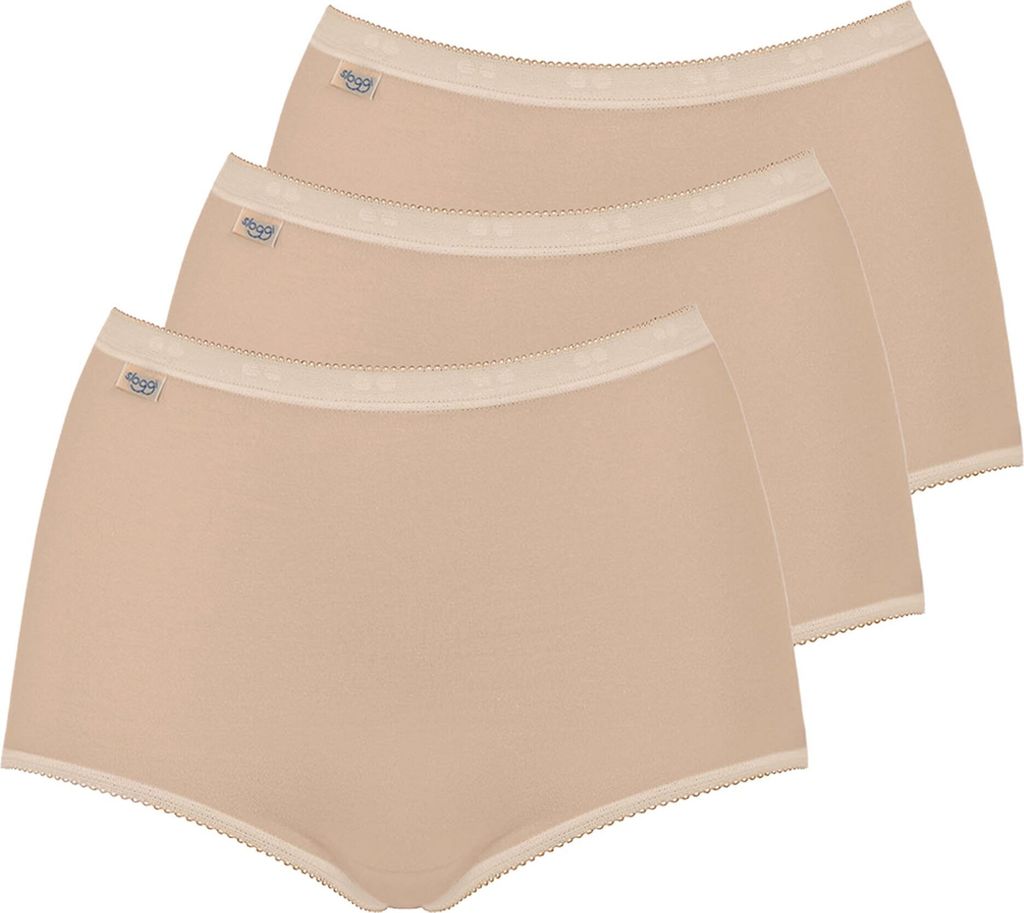 Sloggi Damen Slip Maxi, 3er Pack - Basic+, einfarbig Puder 52