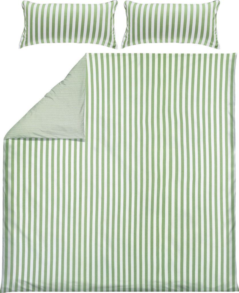 Erwin Müller Wendebettwäsche jade-weiß 1x 200x200 cm + 2x 40x80 cm