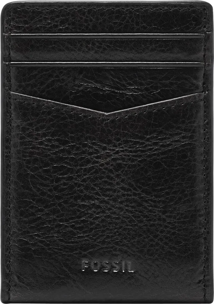 Fossil Andrew Porta Carte in Pelle con Fermasoldi Nero ML4173001