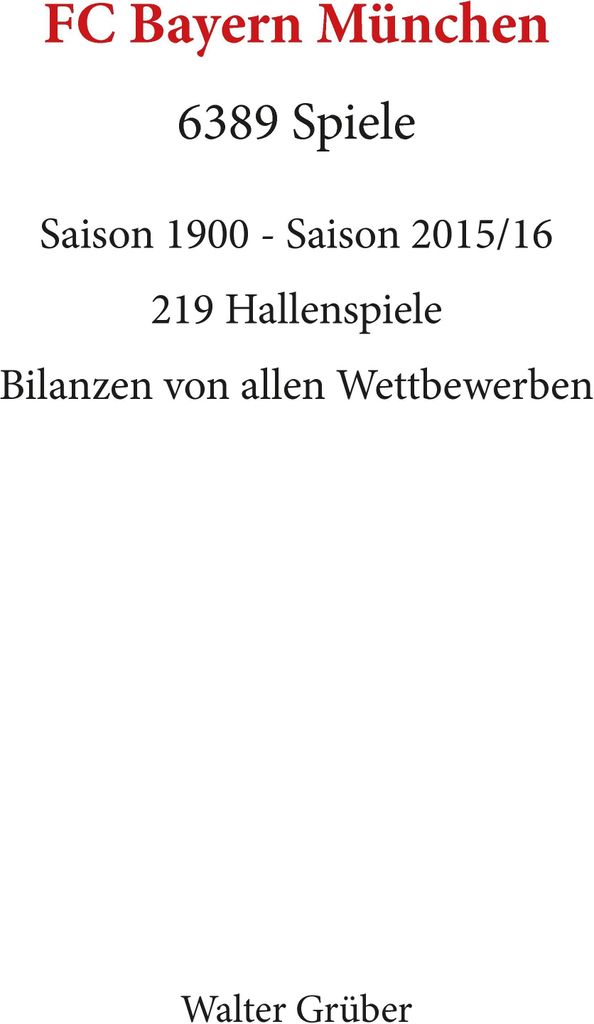 FC Bayern München. 6389 Spiele