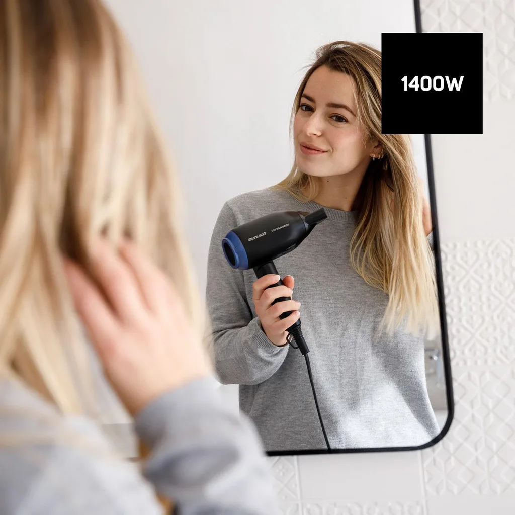 Sèche-cheveux TAURUS Studio Glow 1500 Noir - Puissant et Compact - 4