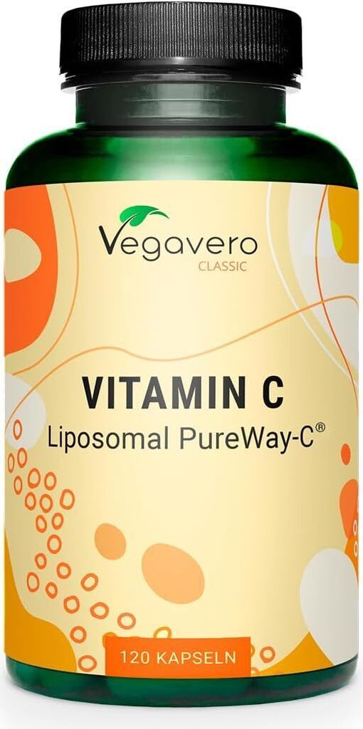 Vegavero Vitamin C liposomal | 120 Kapseln | liposomales PureWay-C | vegan