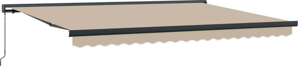vidaXL Einziehbare Markise Beige 4 x 3 m Leinen und Aluminium