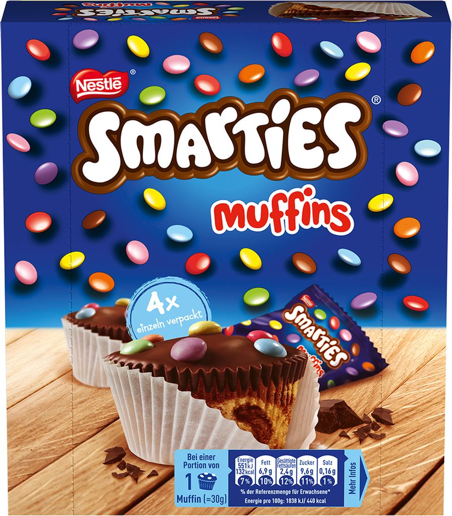 Smarties mini babeczki z ciasta marmurkowego z ciemną Zdjęcie produktu 