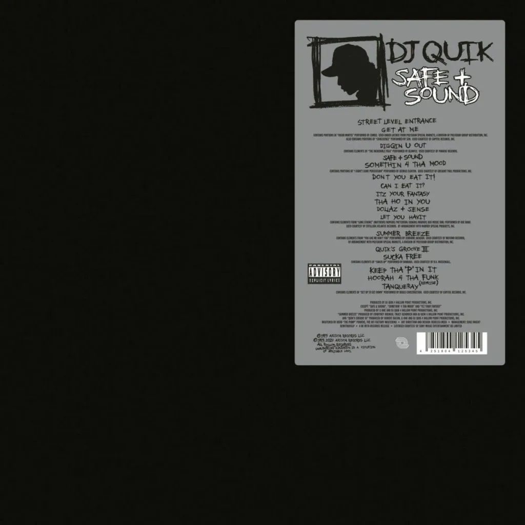 DJ Quik Safe + Sound Vinyle Edition Remastérisée Son Haute Fidélité LP