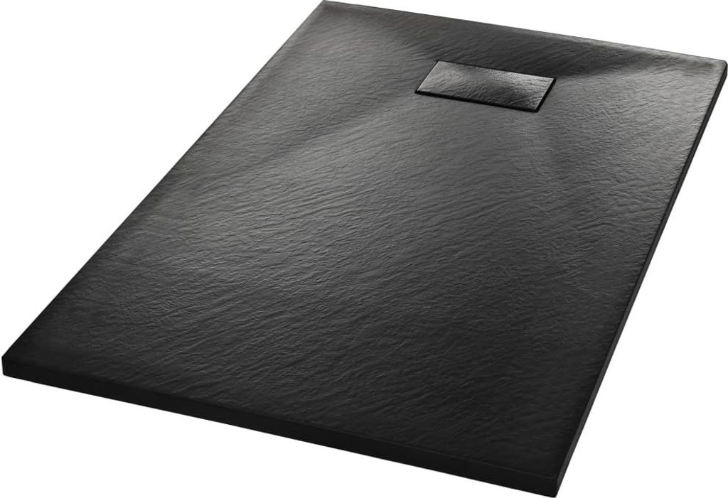 vidaXL Duschwanne SMC Schwarz 100×80 cm Produktbild 4