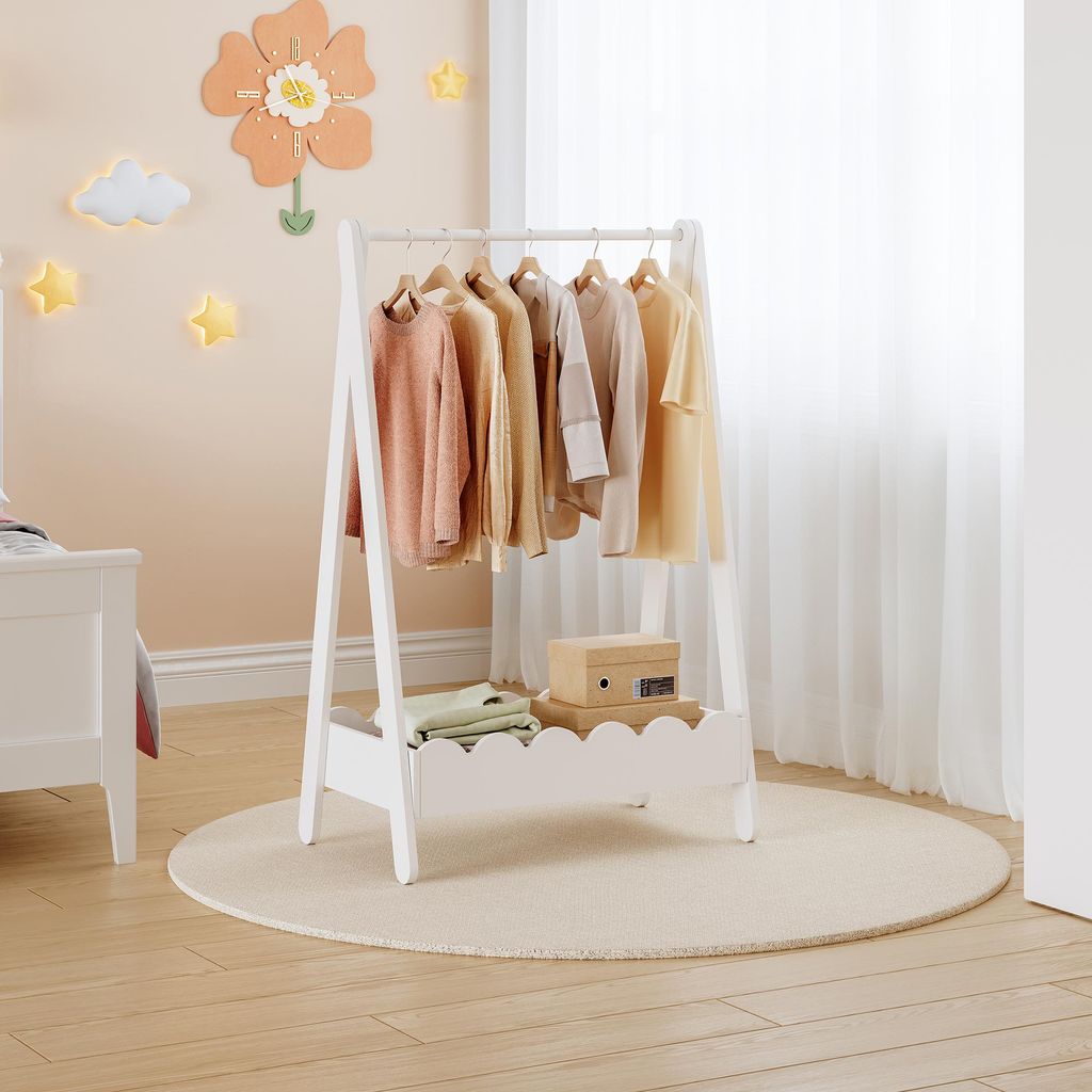 Kindergarderobe 'Vestnes' mit Kleiderstange und Staufach 99 Produktbild 