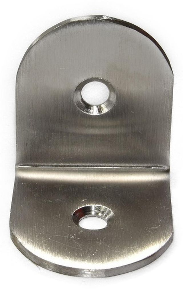 Edelstahl Winkel 45x45x40mm rund Lochwinkel Montagewinkel Produktbild 