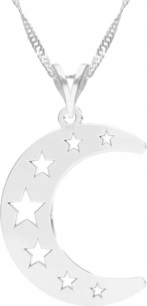 Collana Magica Luna e Stella Argento 925 - Amuleto Notte Spazio