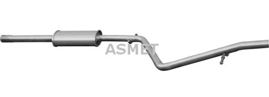 Silencieux Central ASMET 10105 OE 6001549412 pour Dacia Logan Berline