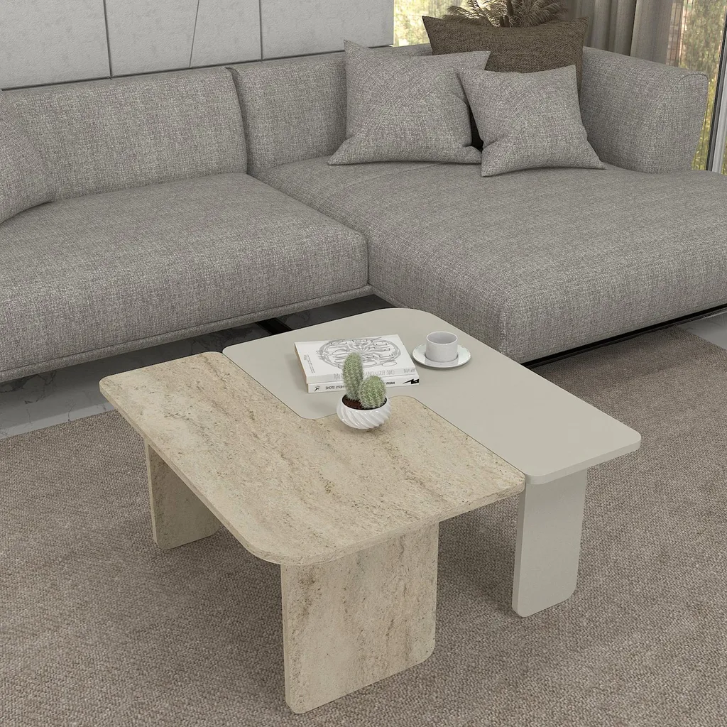 Table basse Boneksbelt 2 moitiés : la solution salon modulable chic - 2