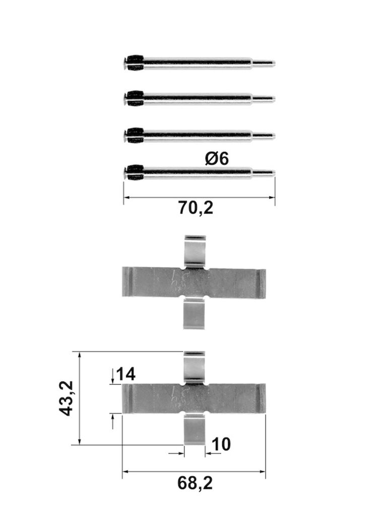 Ate Zubehörsatz, Scheibenbremsbelag 13.0460-0018.2