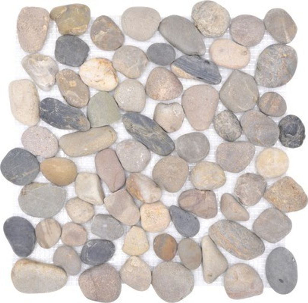 Natursteinmosaik XKF 004M 31,5x31,5 cm beige/schwarz/grau Produktbild 