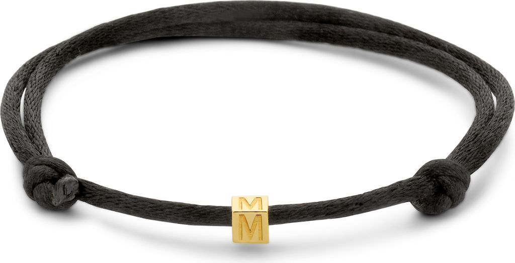Neu Bling 9NBG-913M Satinarmband mit 14-karätigem Produktbild 