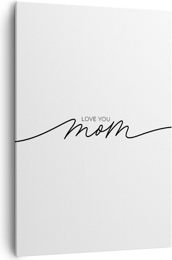Bild auf Leinwand - Leinwandbild - Einteilig - Ich liebe dich Mama - 70x100cm - Wand Bild - Wanddeko - Wandbilder - Leinwanddruck - Wanddekoration ...