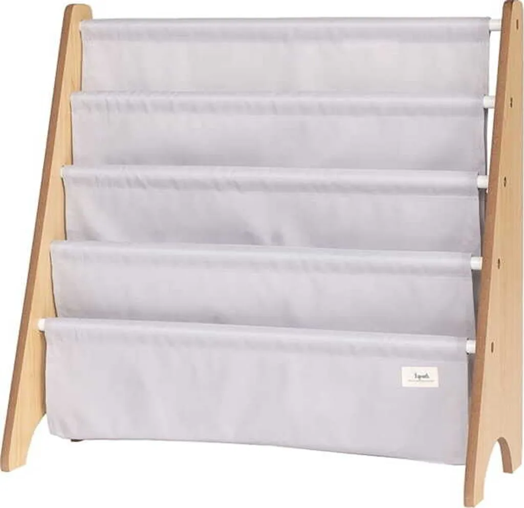 Libreria Frontale 3 Sprouts - Arredo Cameretta Grigio Chiaro Eco-Friendly