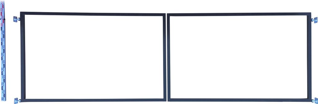 Doppelflügeltor -Rahmen für Zaunlatten und Paneele 120 cm Graphit Anthrazit RAL7016 | Zaunlatten zweiflügelige Toranlage Einfahrtstor Doppelstab...