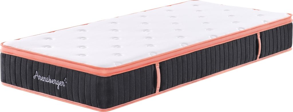 Arensberger Kupfermatratze mit Federkern & Kupferschaum + integrierter Topper | 90x200 cm Höhe 25cm | Härtegrad H3/ H4 | Taschenfederkern Matratz...