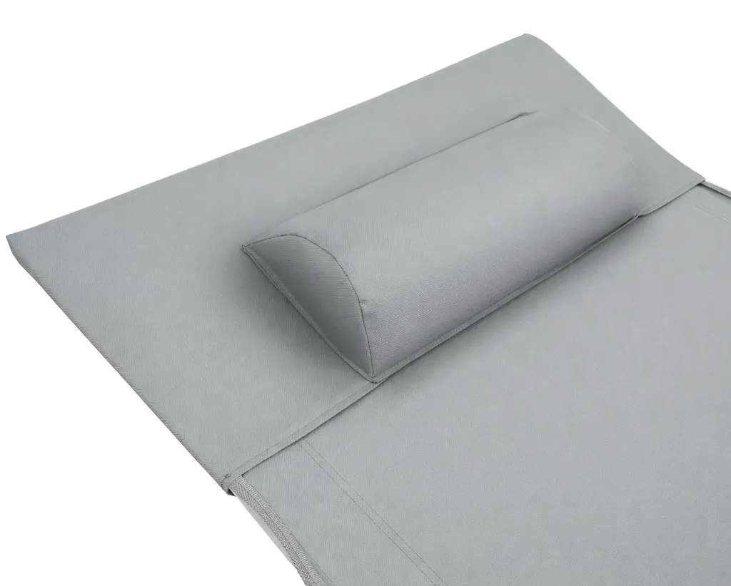 Lit de camping 150 kg structure acier 187x67x48 cm oreiller confortable - 4