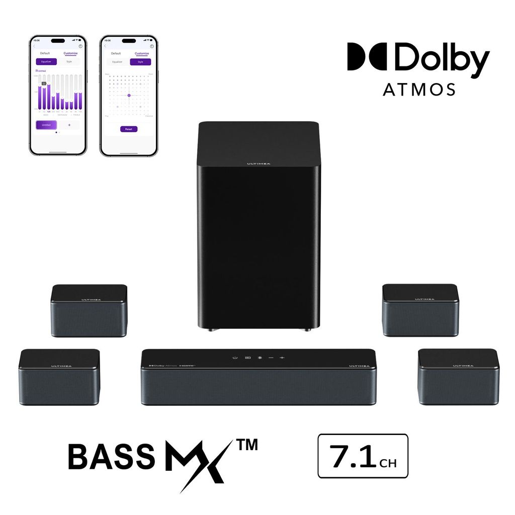 ULTIMEA 7.1 Dolby Atmos Soundbar für TV, Heimkino Sound Produktbild 