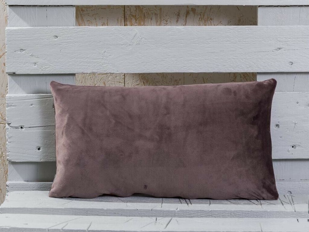 Pad Kissen SMOOTH Braun Kissenhülle 25x50 samt Kissenbezug Pad Concept