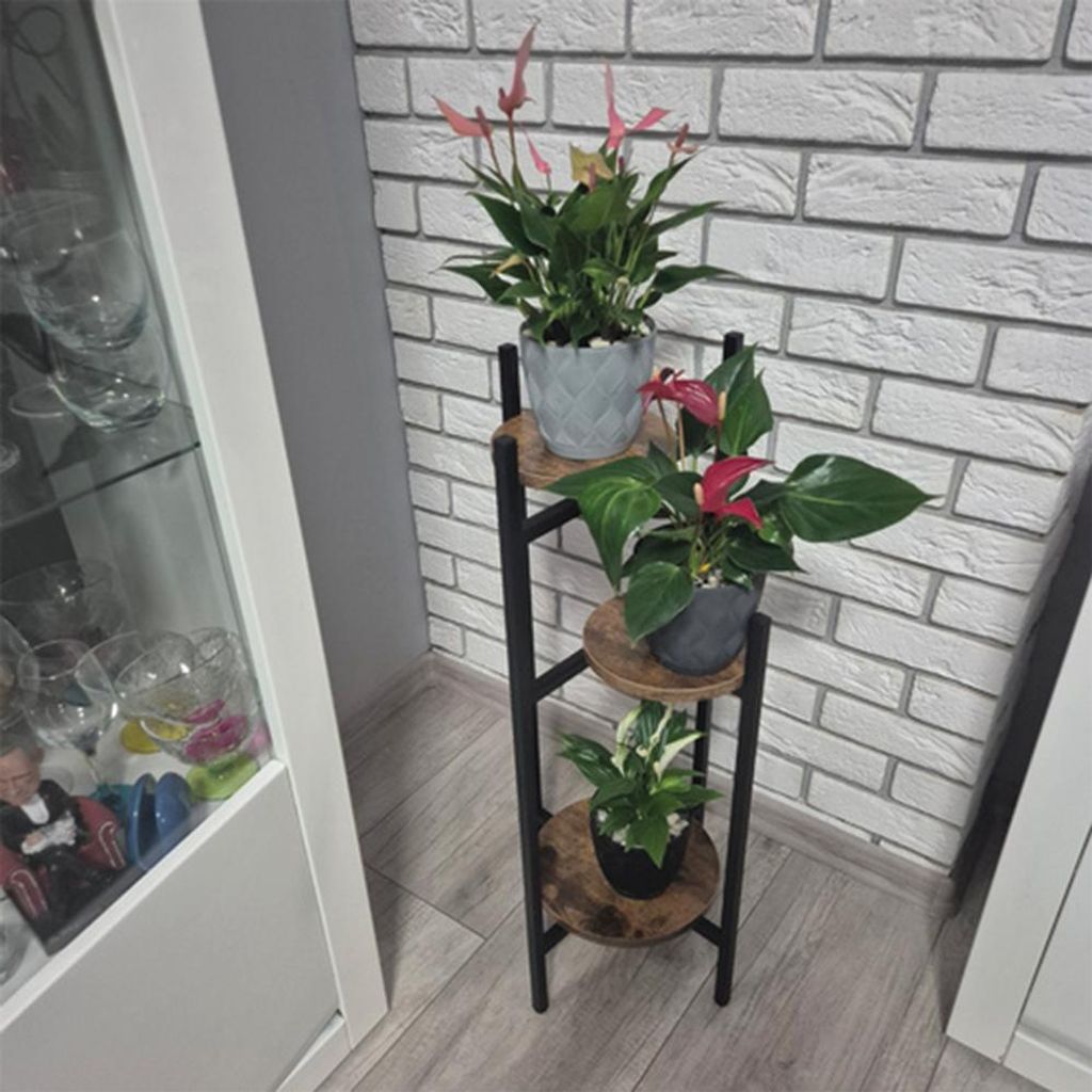 Ruhhy 25627 Bloemenstandaard 81 x 27 x 27 cm, bruin Productafbeelding 