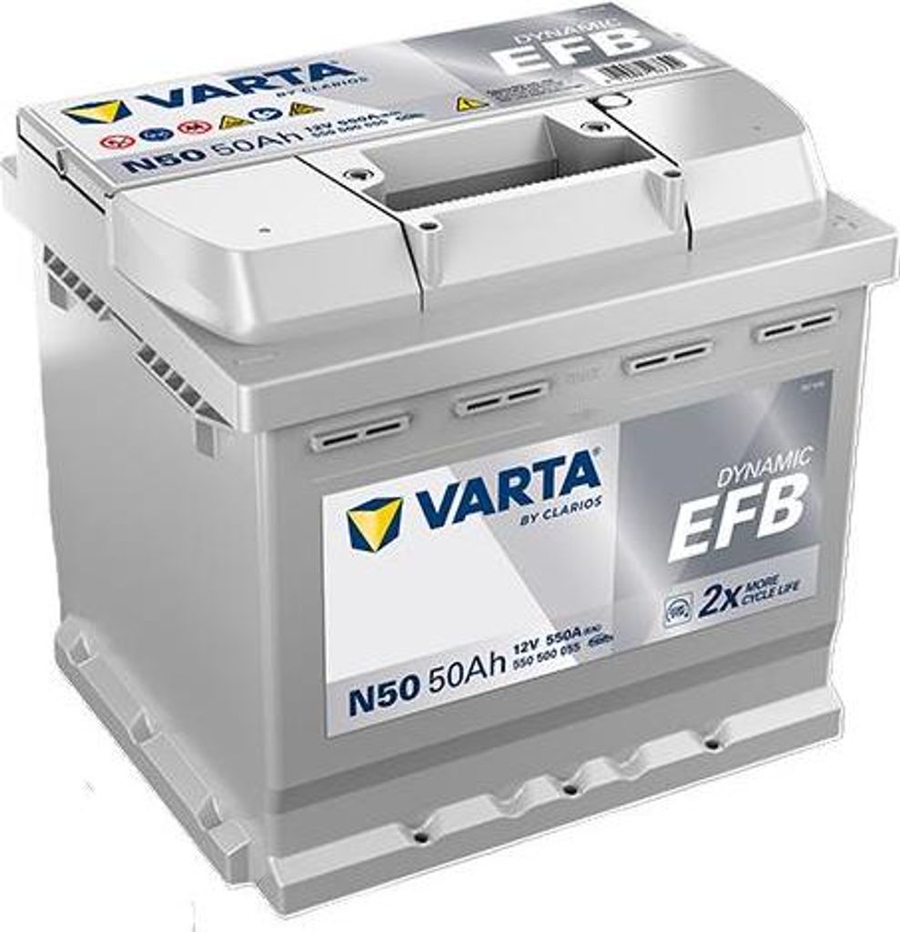 Varta N50 EFB 50 Ah 550A Start Stopp Produktbild 
