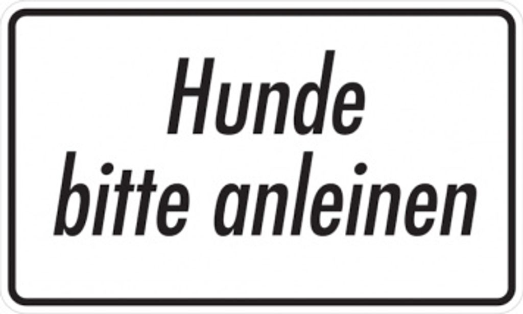 Dreifke® Hinweisschild, Hunde bitte anleinen, Aluminium, Produktbild 