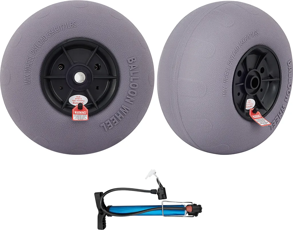 Pneus de Kayak Dolly en TPU Résistant Roues de Canoë avec Gonfleur