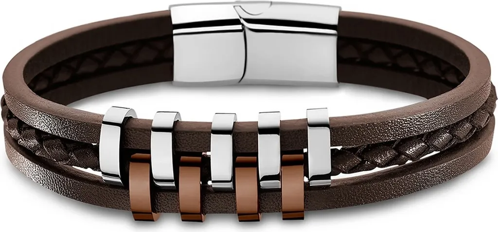 Bracelet homme durable acier inoxydable Lotus Style LS1838-2/3 brun