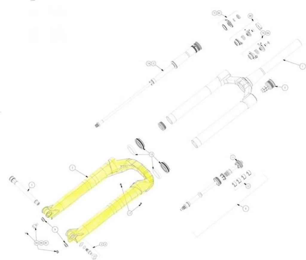 Réparez votre Suspension avec les Tubes Plongeurs Manitou R8 Pro 32 mm Noirs