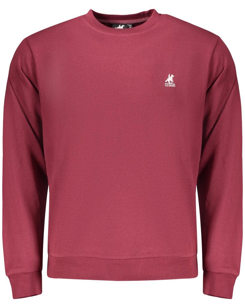 Rot Herren-Sweatshirt - Langarm, Rundhals, Komfort, Logo-Druck