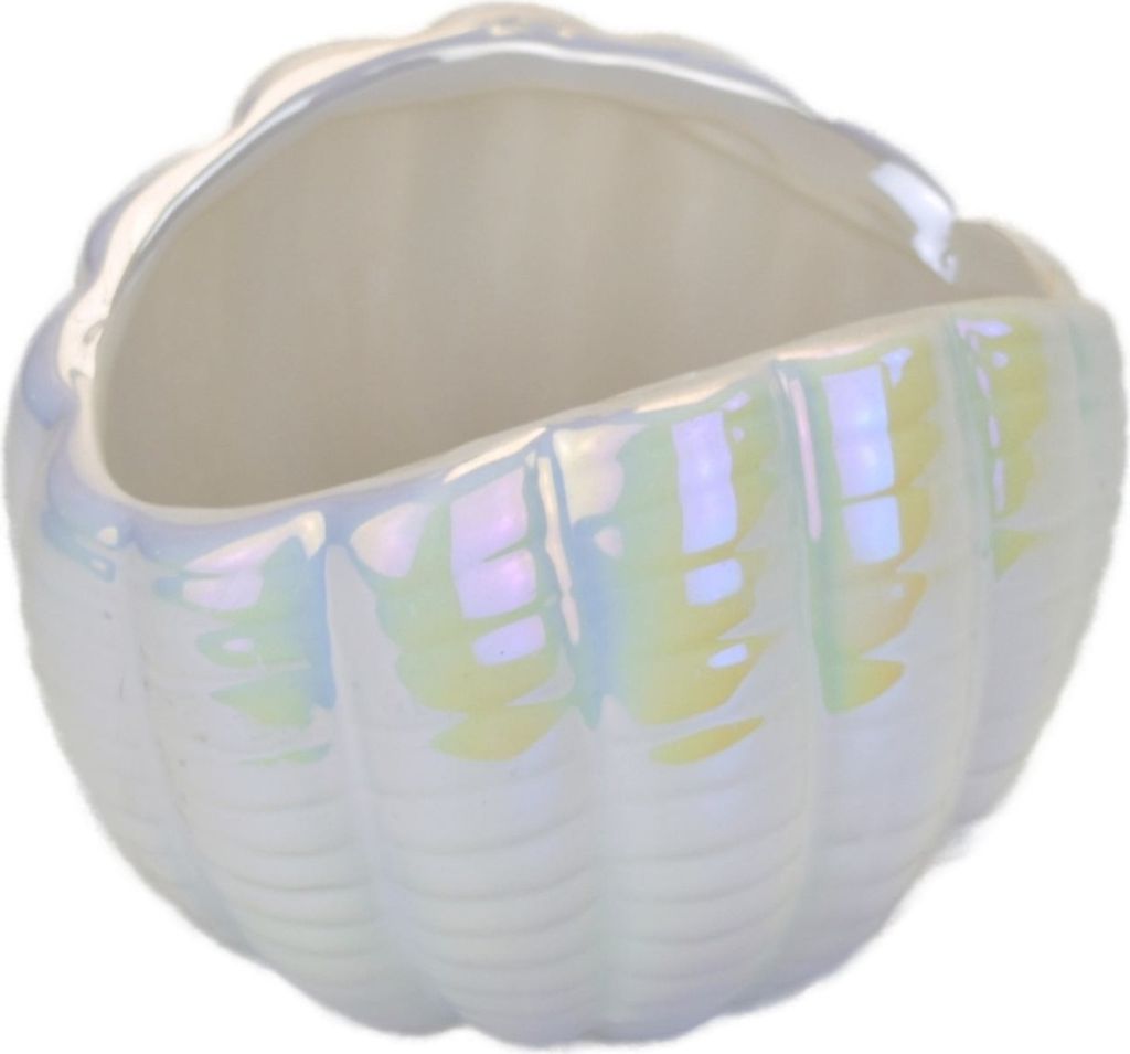 Keramikschüssel, weiße Perle, 10x13 cm