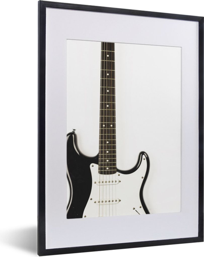 MuchoWow MuchoWow Gerahmtes Poster Der Mittelteil einer E-Gitarre 30x40 cm - Poster mit zchwarzem Bilderrahmen - Wandposter Schlafzimmer