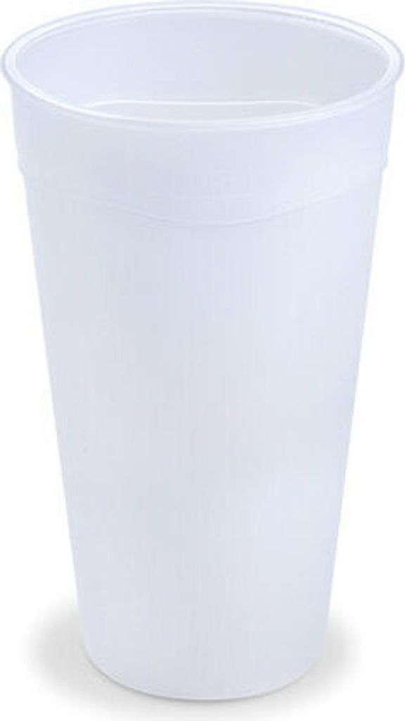 60x Mehrwegbecher transparent milchig transluzent Eichstrich 500ml Ø 90mm